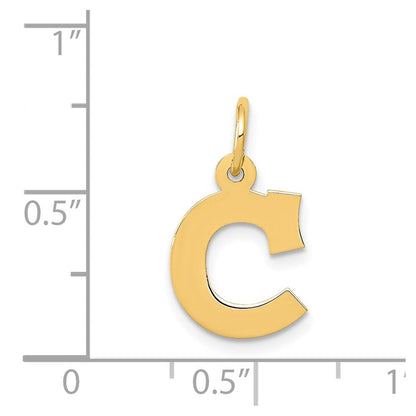 14K Gelbgold 14K Klein Block Buchstabe C Initiale Charm