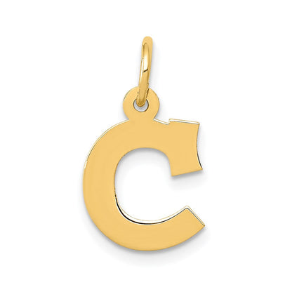 14K Gelbgold 14K Klein Block Buchstabe C Initiale Charm