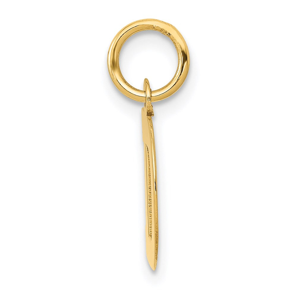 14K Gelbgold 14K Klein Block Buchstabe D Initiale Charm