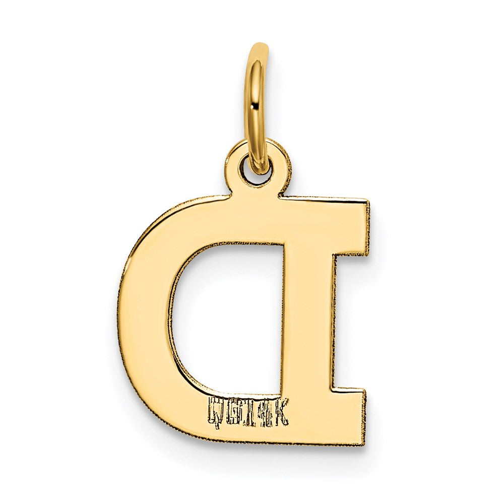 14K Gelbgold 14K Klein Block Buchstabe D Initiale Charm