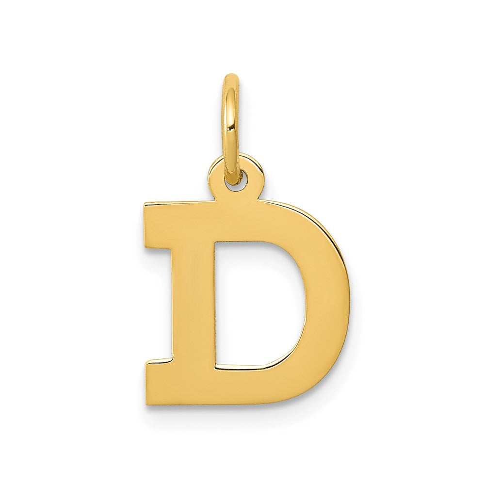14K Gelbgold 14K Klein Block Buchstabe D Initiale Charm