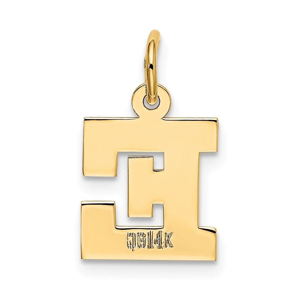 14K Gelbgold 14K Klein Block Buchstabe E Initiale Charm