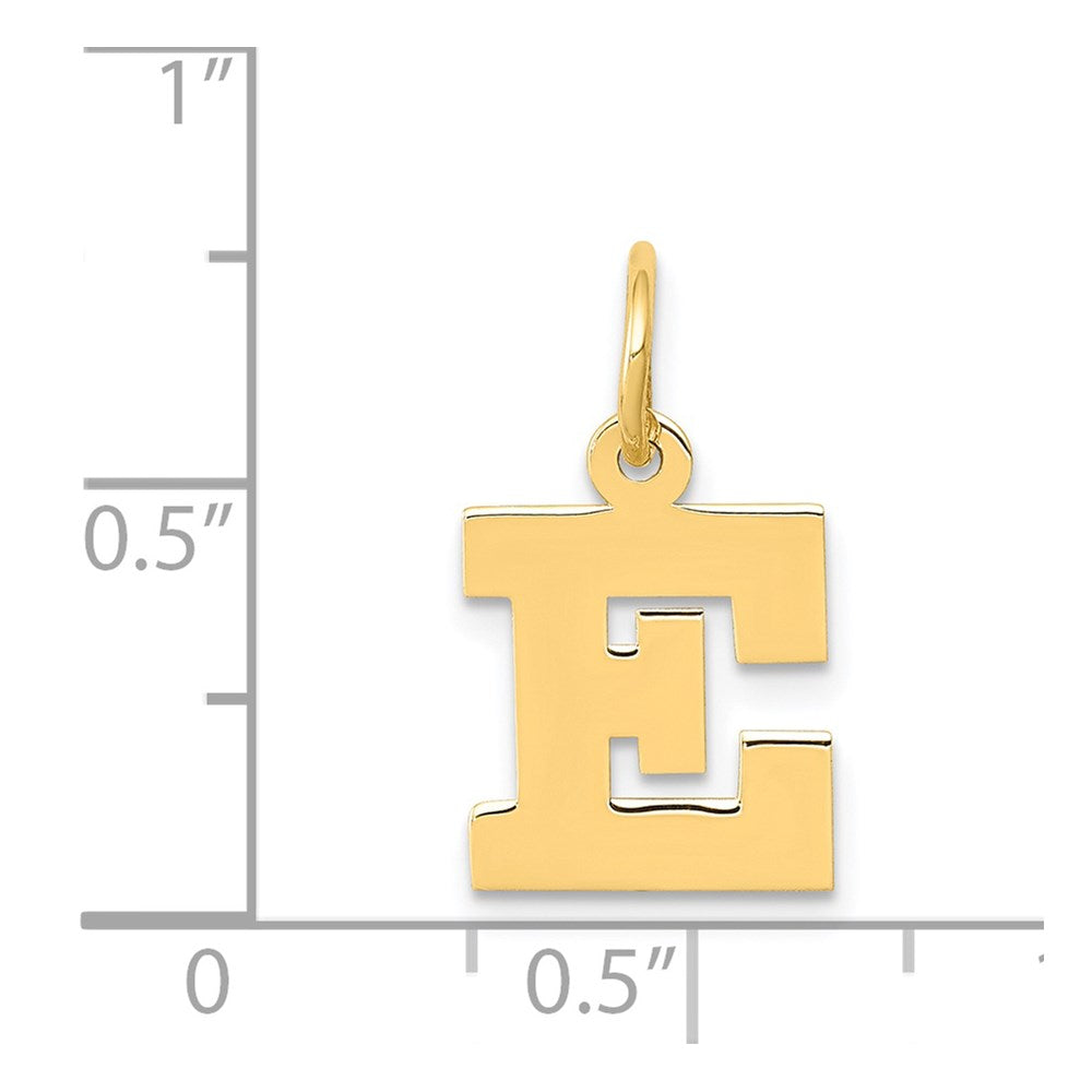 14K Gelbgold 14K Klein Block Buchstabe E Initiale Charm