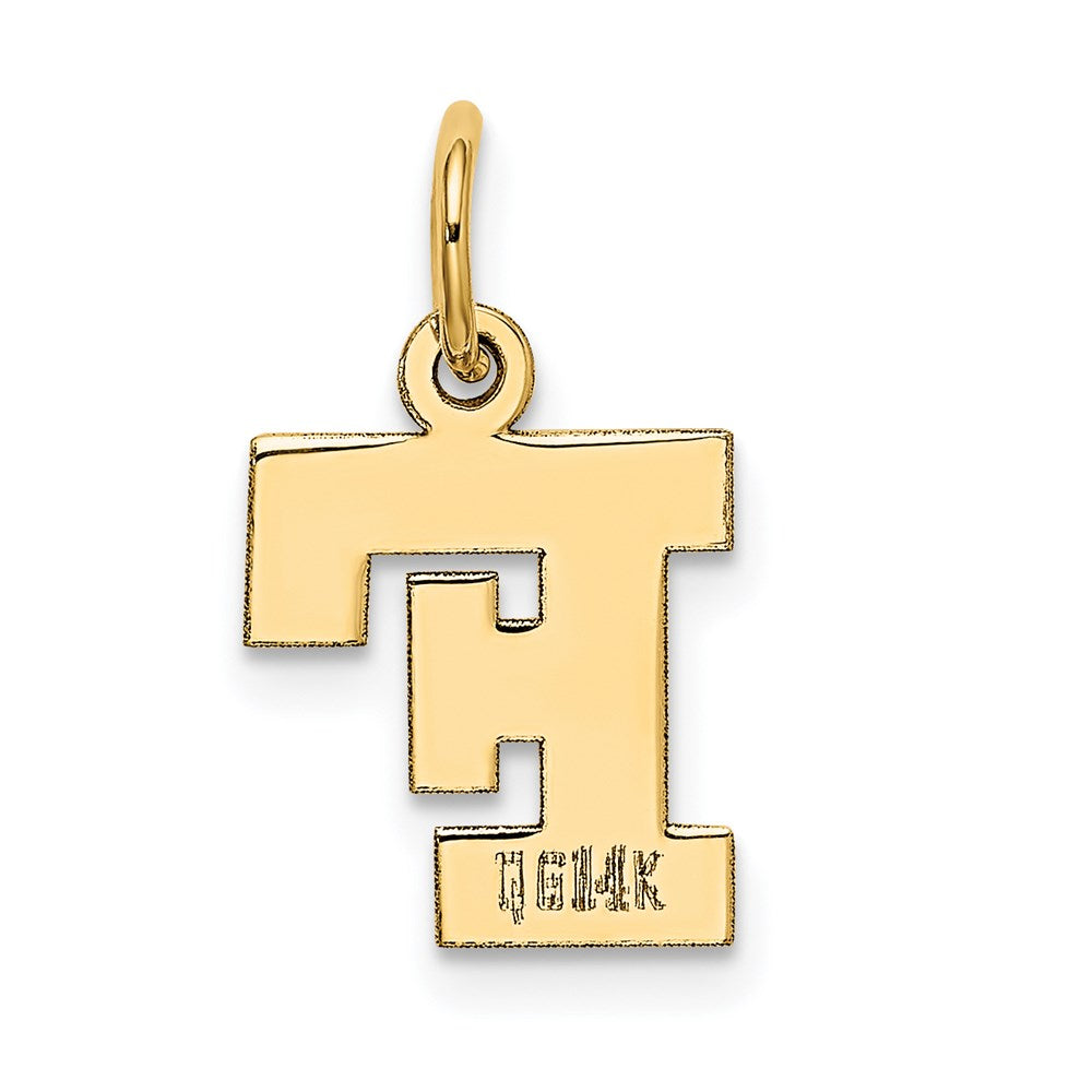 14K Gelbgold 14K Klein Block Buchstabe F Initiale Charm