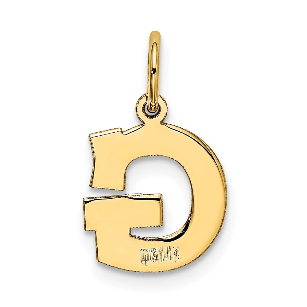 14K Gelbgold 14K Klein Block Buchstabe G Initiale Charm
