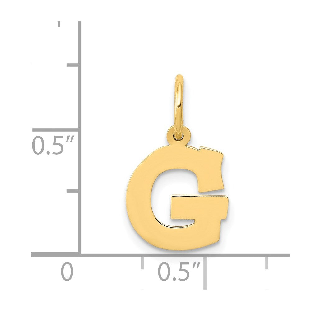 14K Gelbgold 14K Klein Block Buchstabe G Initiale Charm