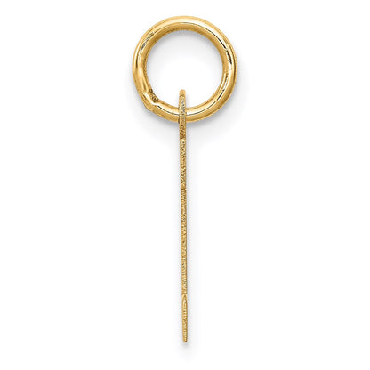14K Gelbgold 14K Klein Block Buchstabe H Initiale Charm