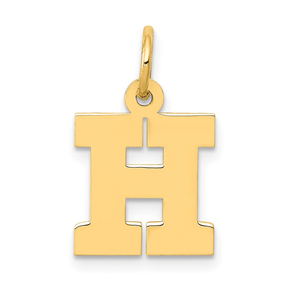 14K Gelbgold 14K Klein Block Buchstabe H Initiale Charm