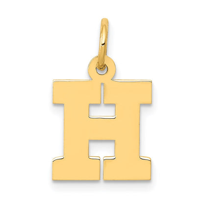 14K Gelbgold 14K Klein Block Buchstabe H Initiale Charm