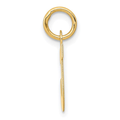 14K Gelbgold 14K Klein Block Buchstabe J Initiale Charm