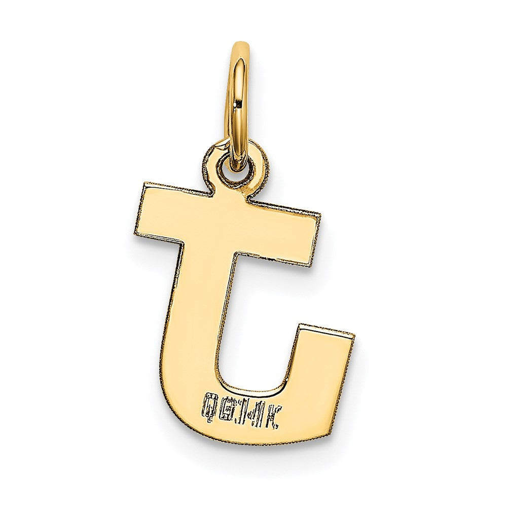 14K Gelbgold 14K Klein Block Buchstabe J Initiale Charm