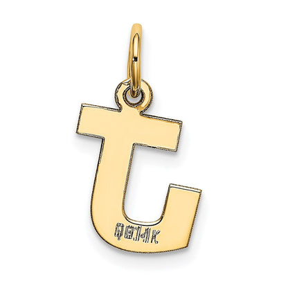 14K Gelbgold 14K Klein Block Buchstabe J Initiale Charm