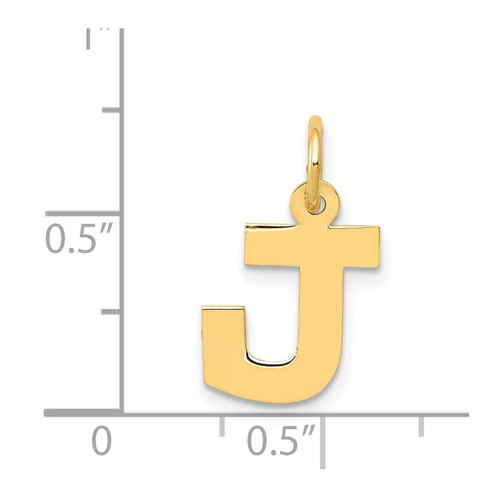 14K Gelbgold 14K Klein Block Buchstabe J Initiale Charm