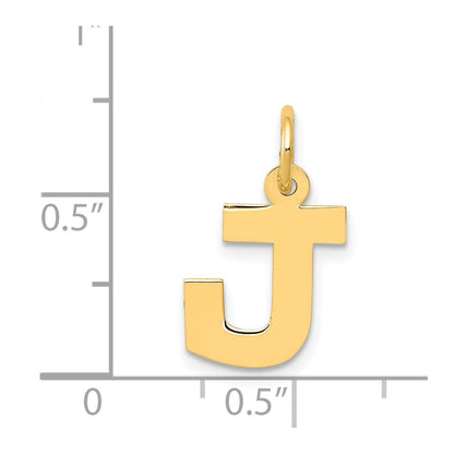 14K Gelbgold 14K Klein Block Buchstabe J Initiale Charm