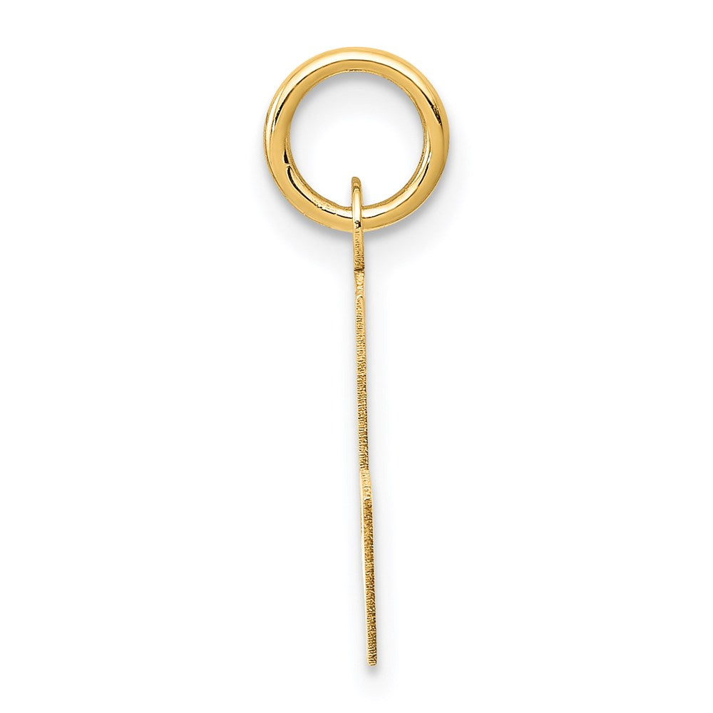 14K Gelbgold 14K Klein Block Buchstabe L Initiale Charm