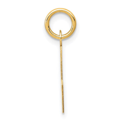 14K Gelbgold 14K Klein Block Buchstabe L Initiale Charm