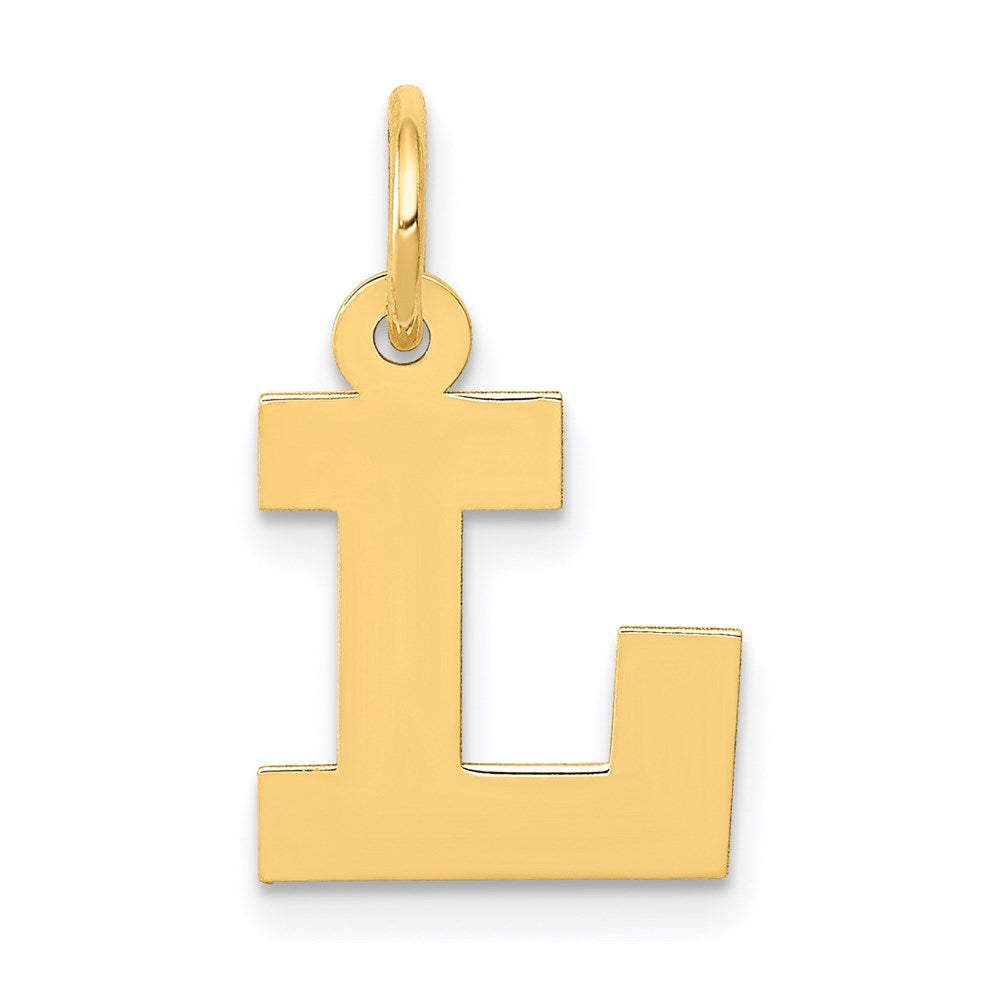 14K Gelbgold 14K Klein Block Buchstabe L Initiale Charm