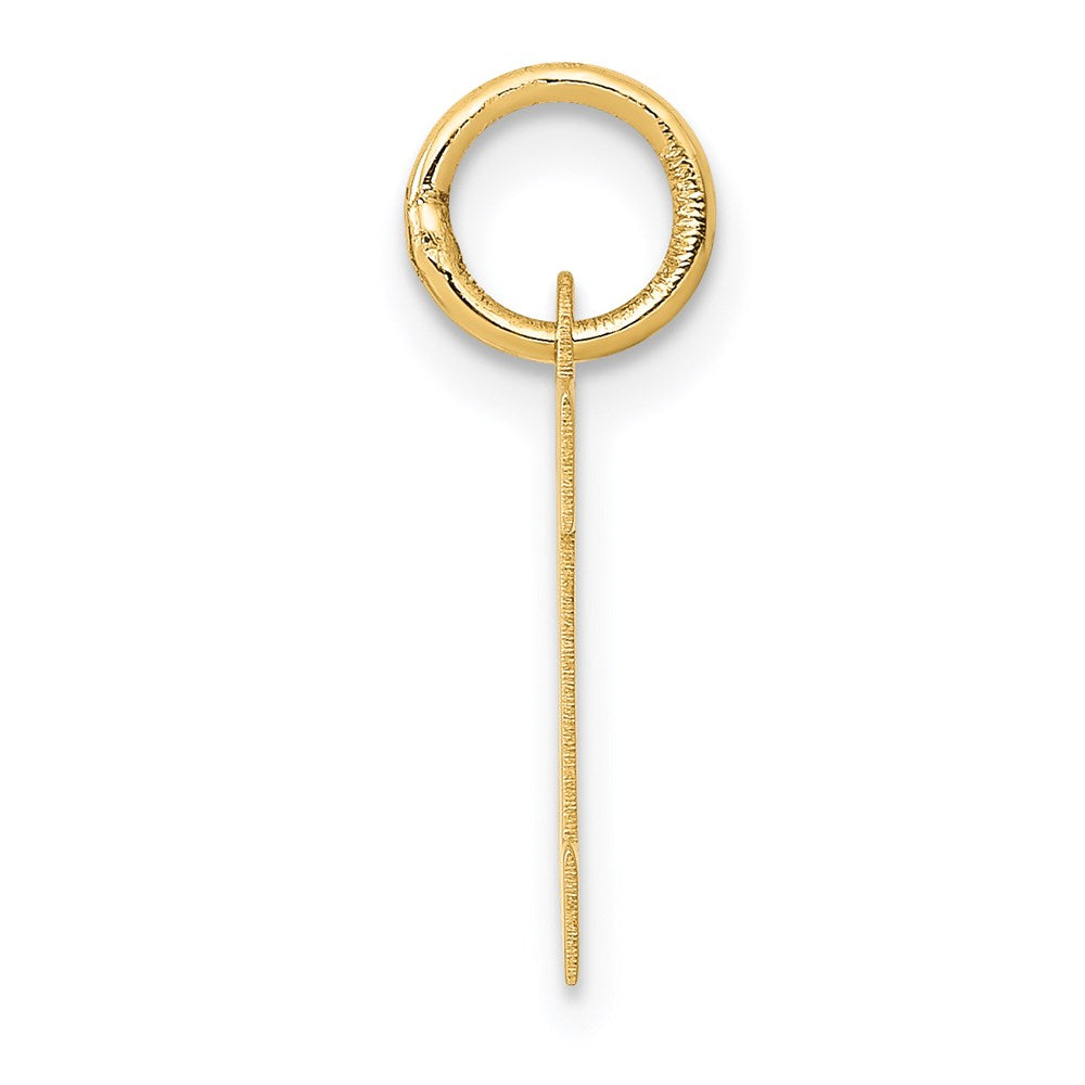 14K Gelbgold 14K Klein Block Buchstabe M Initiale Charm