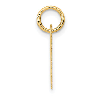 14K Gelbgold 14K Klein Block Buchstabe M Initiale Charm