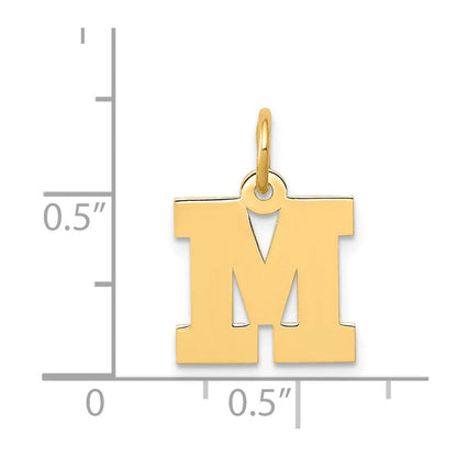 14K Gelbgold 14K Klein Block Buchstabe M Initiale Charm