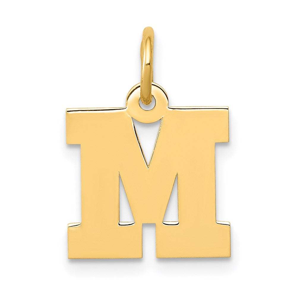 14K Gelbgold 14K Klein Block Buchstabe M Initiale Charm