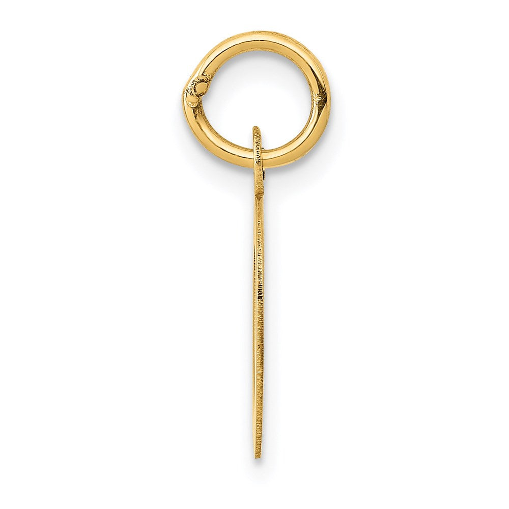 14K Gelbgold 14K Klein Block Buchstabe O Initiale Charm