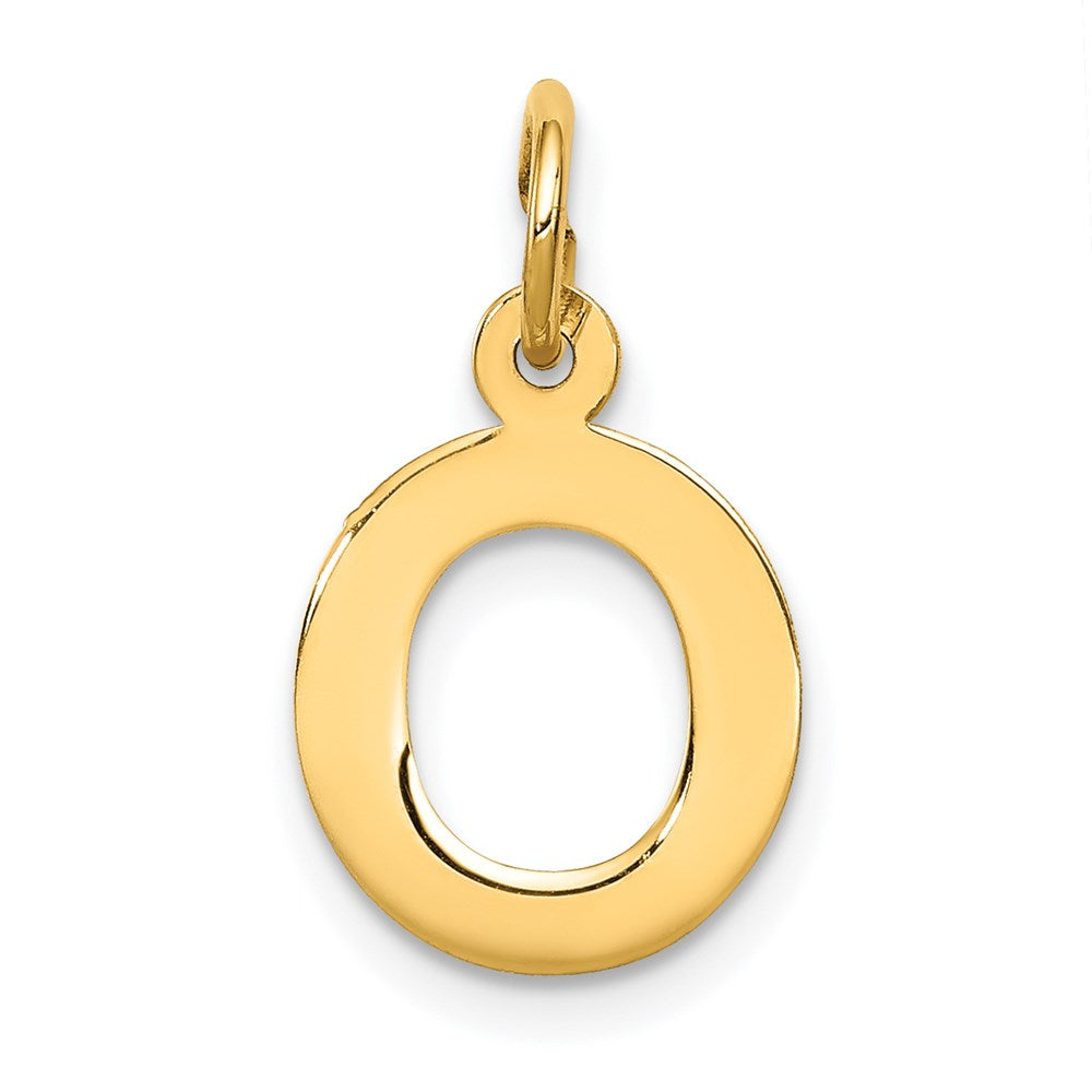 14K Gelbgold 14K Klein Block Buchstabe O Initiale Charm