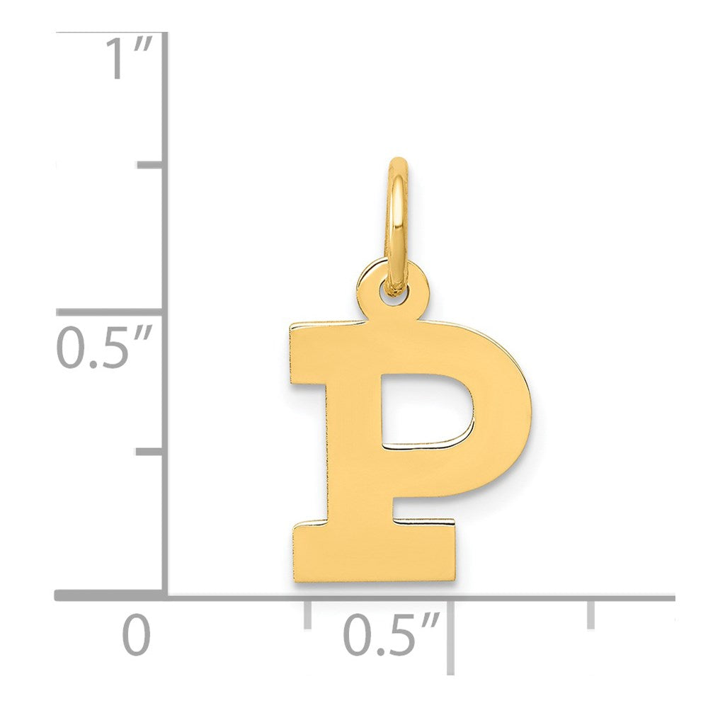 14K Gelbgold 14K Klein Block Buchstabe P Initiale Charm