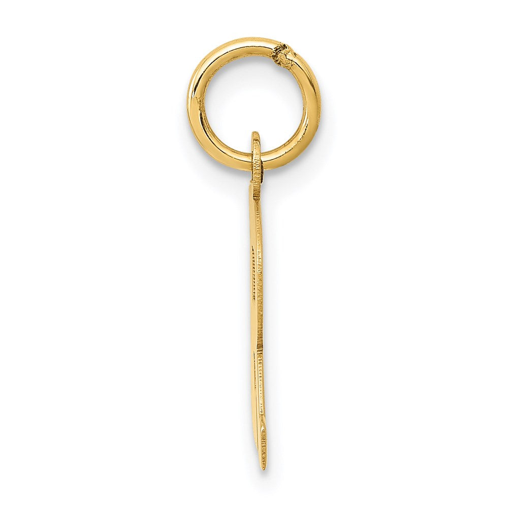 14K Gelbgold 14K Klein Block Buchstabe R Initiale Charm