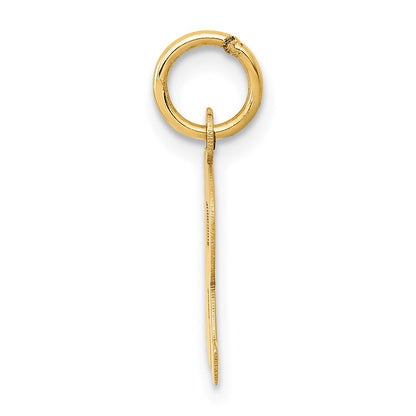 14K Gelbgold 14K Klein Block Buchstabe R Initiale Charm