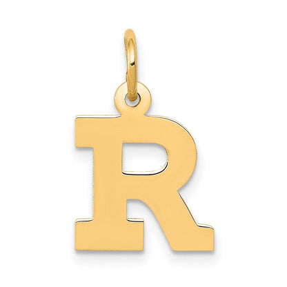 14K Gelbgold 14K Klein Block Buchstabe R Initiale Charm