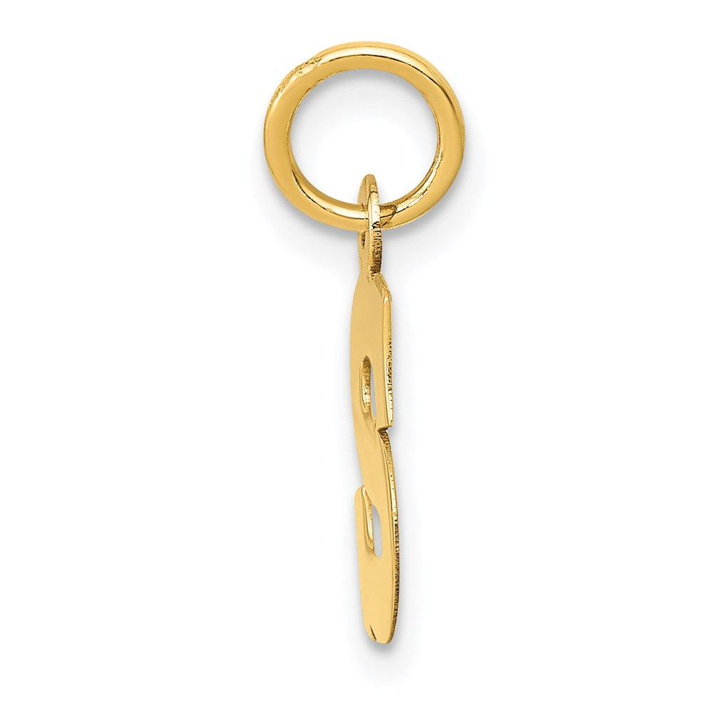 14K Gelbgold 14K Klein Block Buchstabe S Initiale Charm