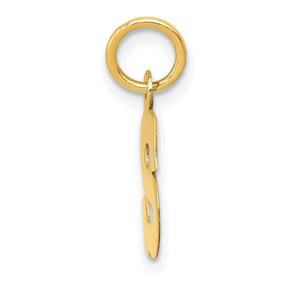 14K Gelbgold 14K Klein Block Buchstabe S Initiale Charm