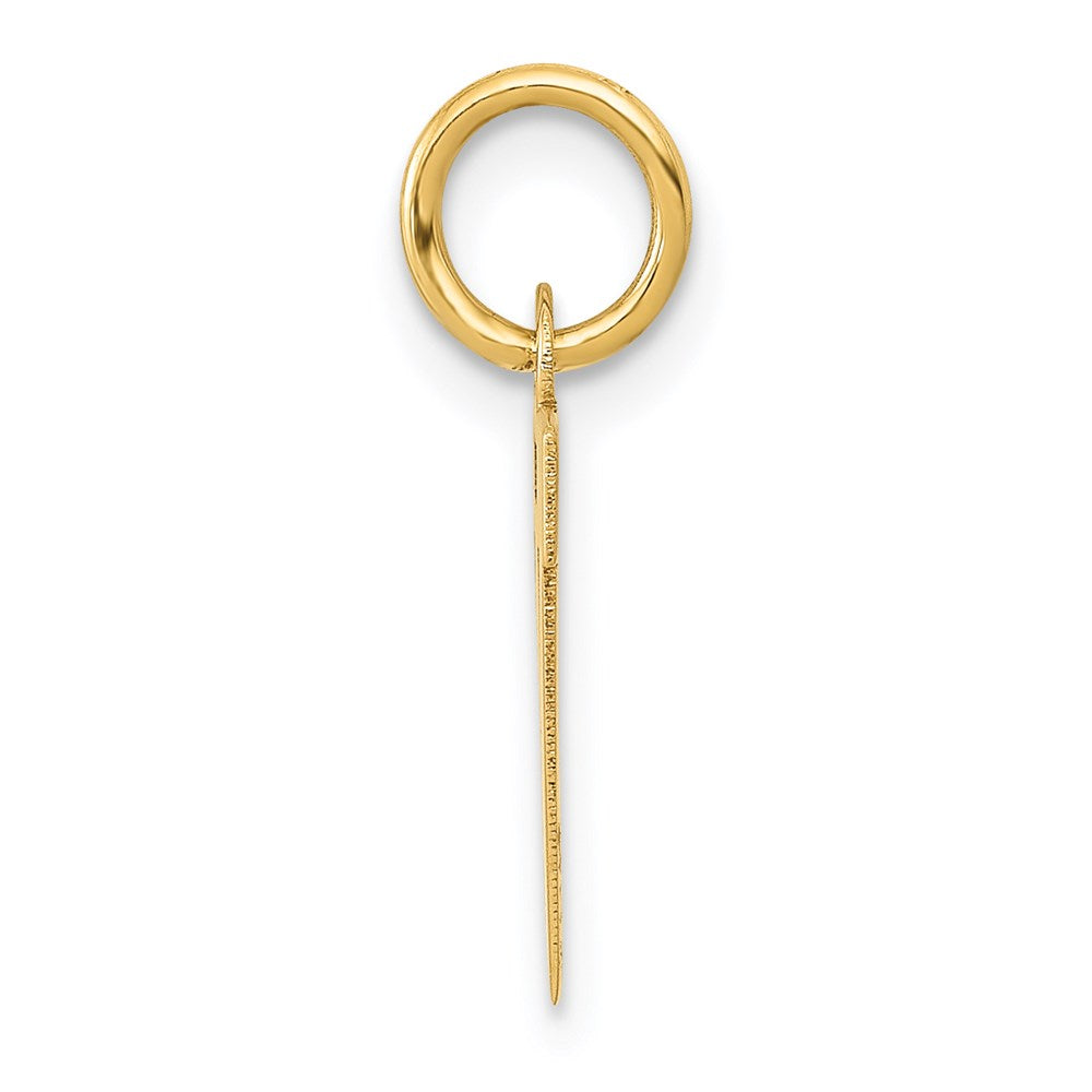 14K Gelbgold 14K Klein Block Buchstabe W Initiale Charm