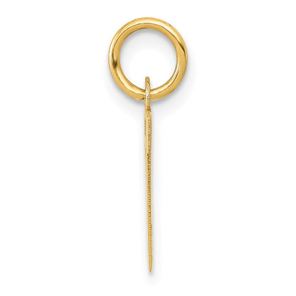 14K Gelbgold 14K Klein Block Buchstabe W Initiale Charm