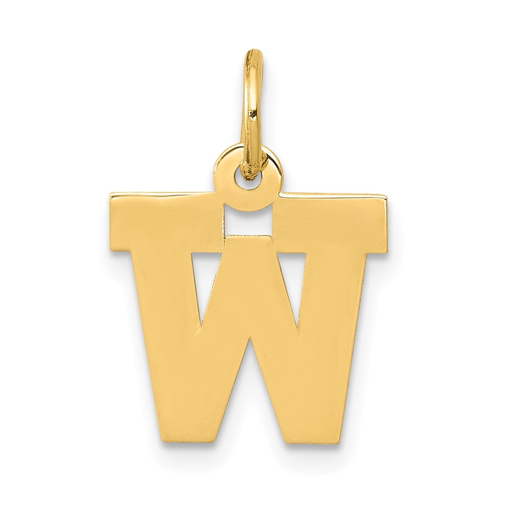 14K Gelbgold 14K Klein Block Buchstabe W Initiale Charm