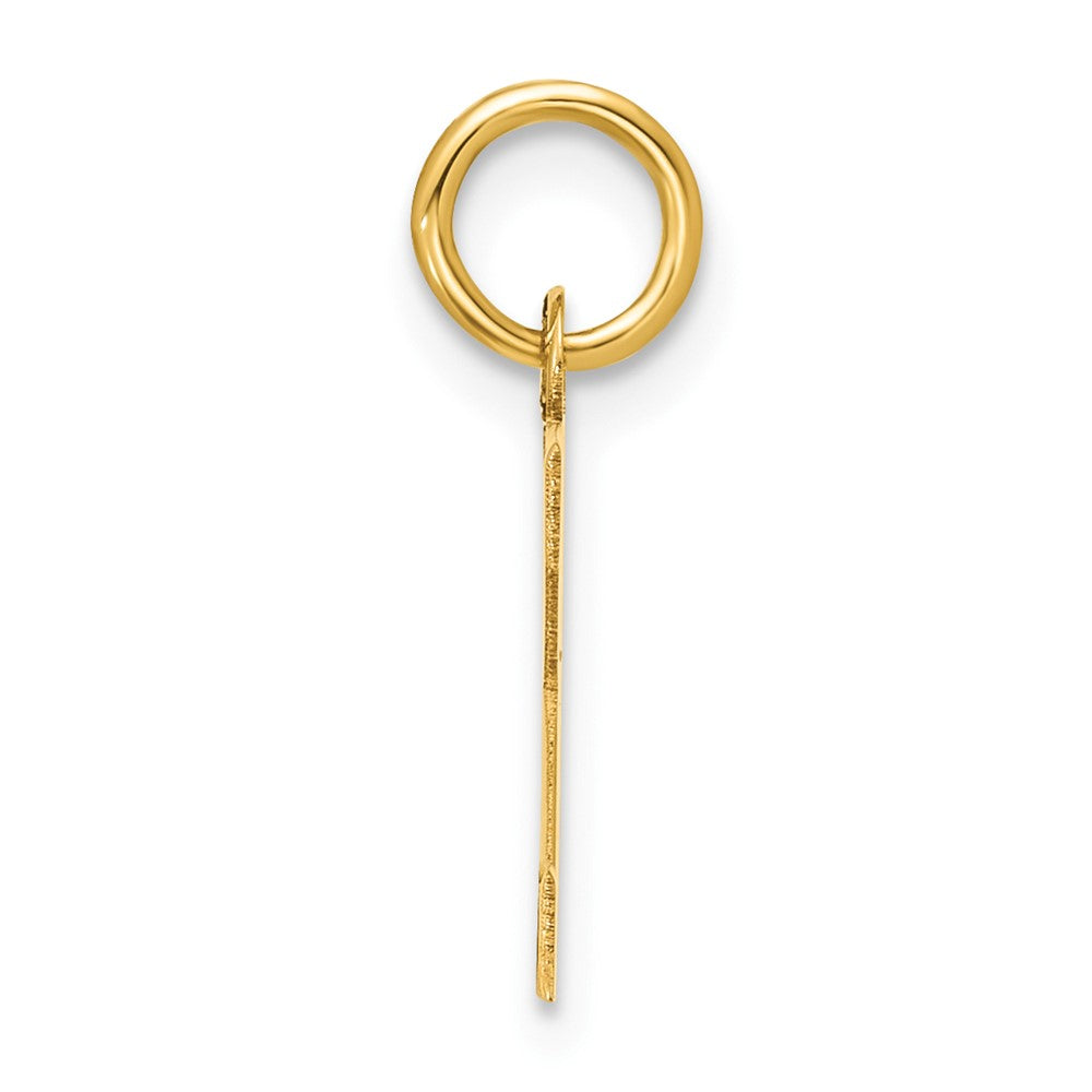 14K Gelbgold Klein Block Initiale X Charm