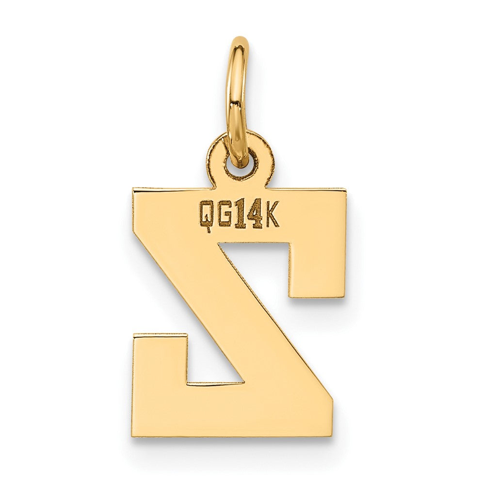 14K Gelbgold Klein Block Initiale Z Charm