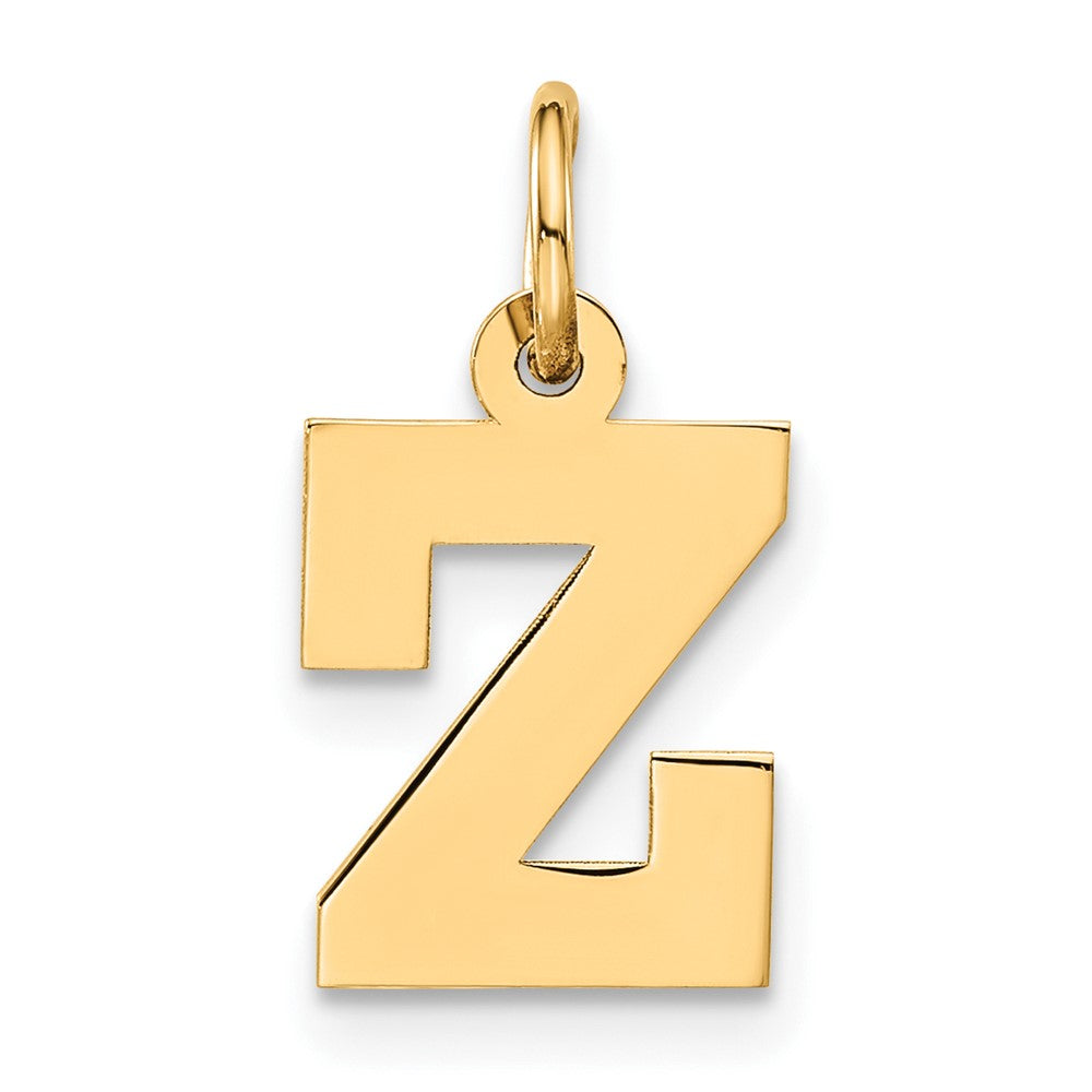 10K Gelbgold Klein Block Initiale Z Charm