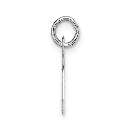 14K Weißgold 14kw Klein Block Buchstabe A Initiale Charm