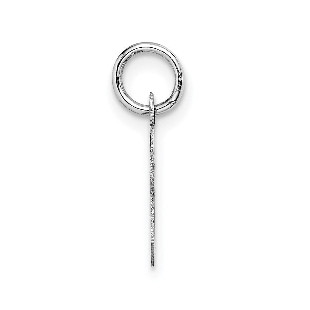 14K Weißgold 14kw Klein Block Buchstabe B Initiale Charm