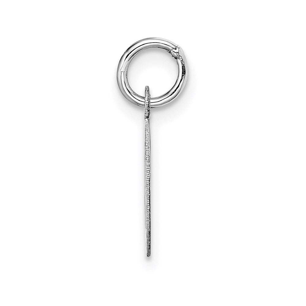 14K Weißgold 14kw Klein Block Buchstabe D Initiale Charm