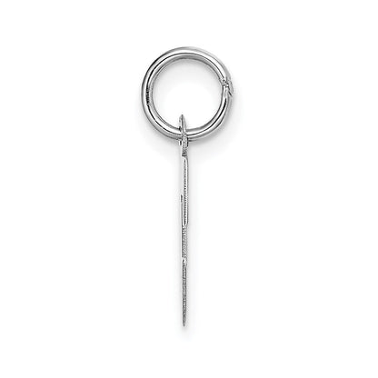 14K Weißgold 14kw Klein Block Buchstabe E Initiale Charm