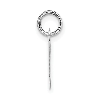 14K Weißgold 14kw Klein Block Buchstabe F Initiale Charm
