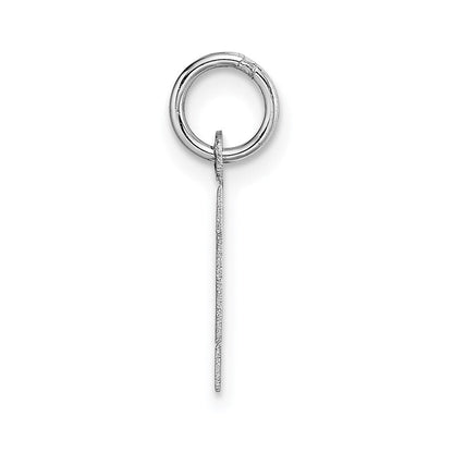 14K Weißgold 14kw Klein Block Buchstabe K Initiale Charm