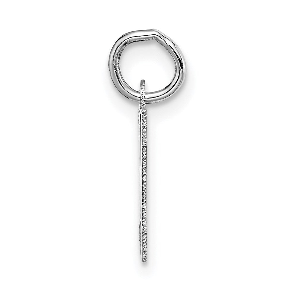 14K Weißgold 14kw Klein Block Buchstabe M Initiale Charm
