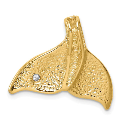 14K Anhänger Walflosse mit Diamant