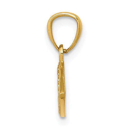 14K Gelbgold 14K Emailliert Auge Anhänger