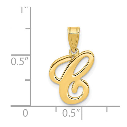 14K Gelbgold Schriftbuchstabe „C" Initial-Anhänger