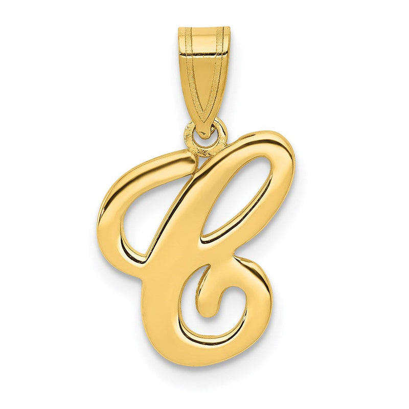 14K Gelbgold Schriftbuchstabe „C" Initial-Anhänger